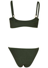 Iris Gold Hoop Bikini Metallic Khaki