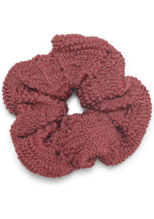 Scrunchie Metallic Rosewood