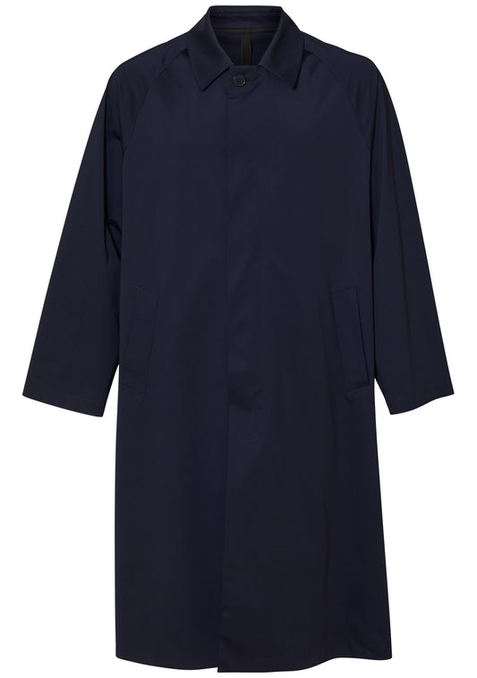 Balmacaan Light Technic Coat Dark Blue