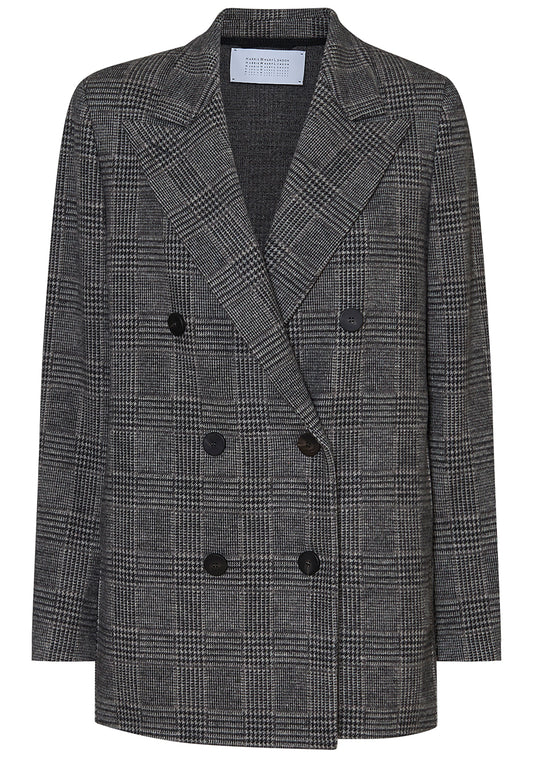 Slouchy Peacoat Black & White