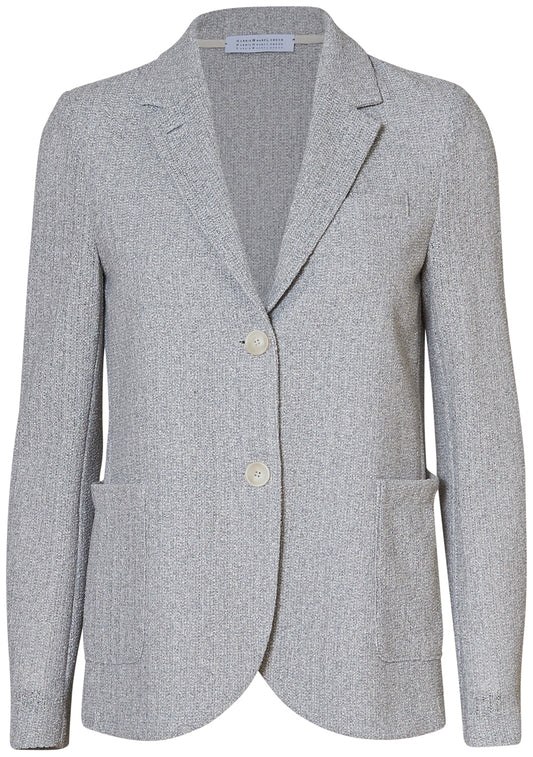 Stand Up Collar Blazer Bicolour Frisé Ash