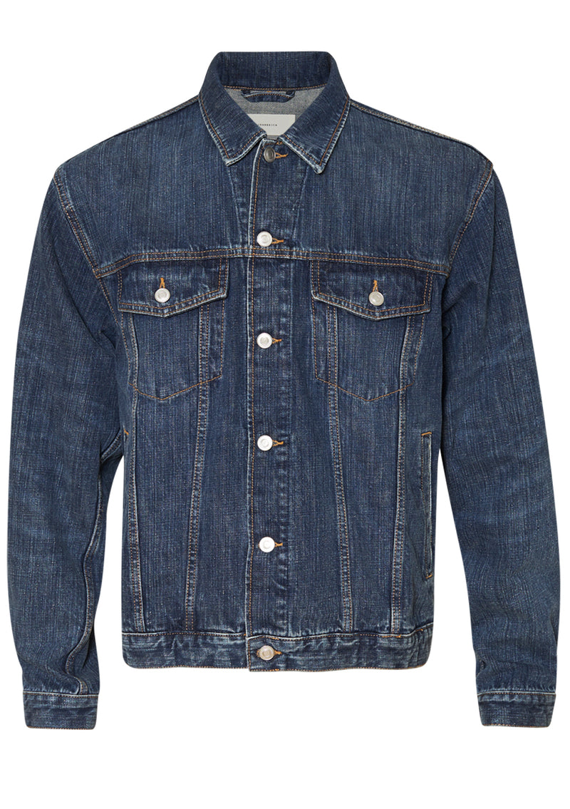Joe Denim Jacket Dark Blue Righe