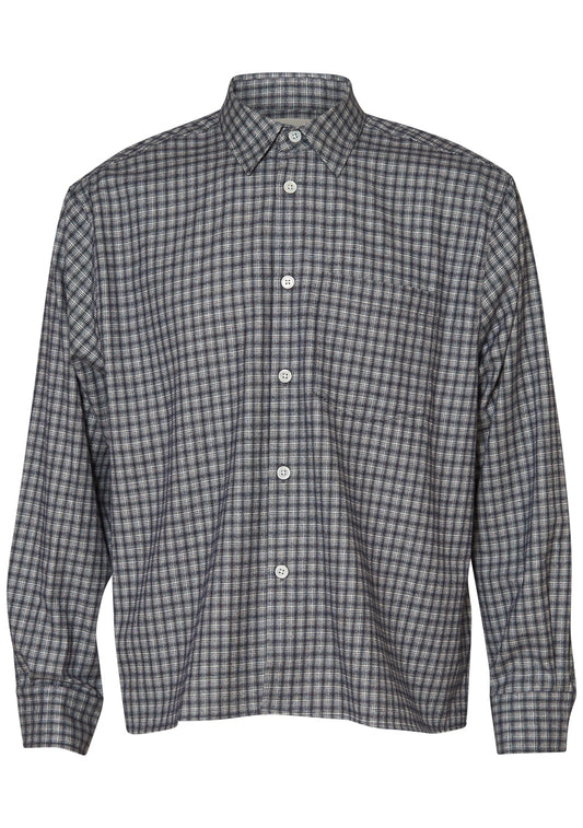 Juan Blue Flannel Check Shirt