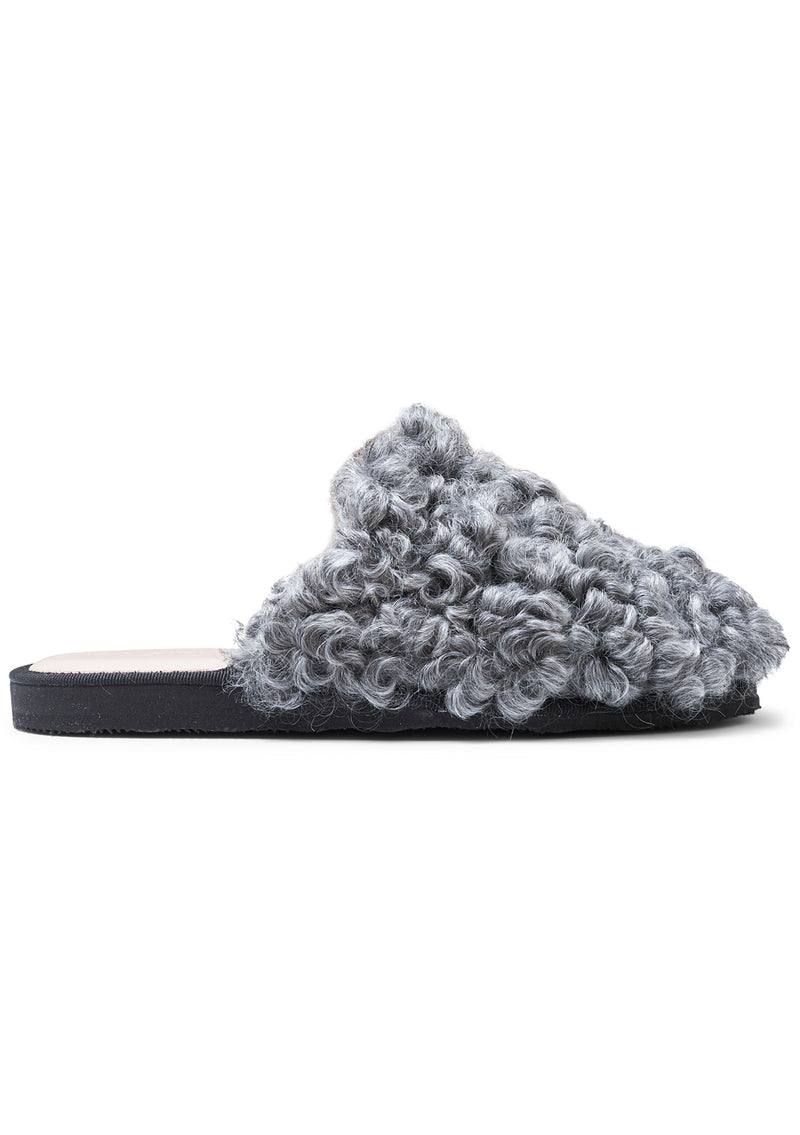 Lama Slipper Shearling Grey