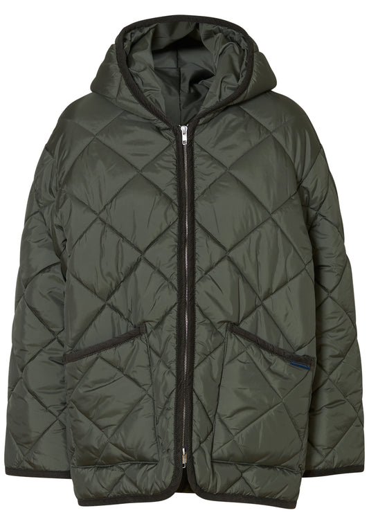 Big Quilt Zipped Craydon Jacket Olive Green