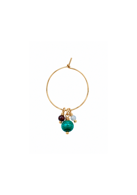 Toria Hoop Malachite
