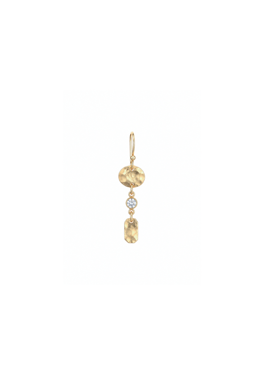 Zita Hook Earring Cubic Zirconia Gold