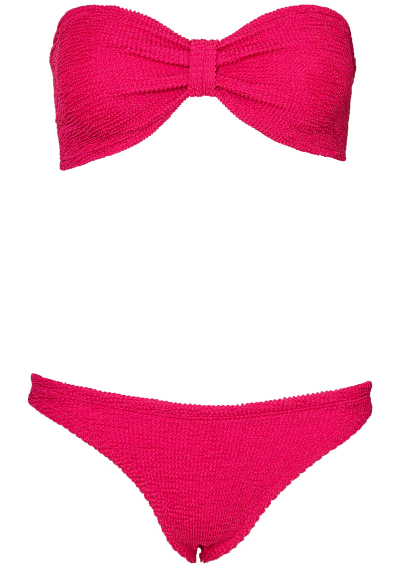 Jean Bikini Metallic Raspberry