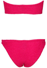 Jean Bikini Metallic Raspberry