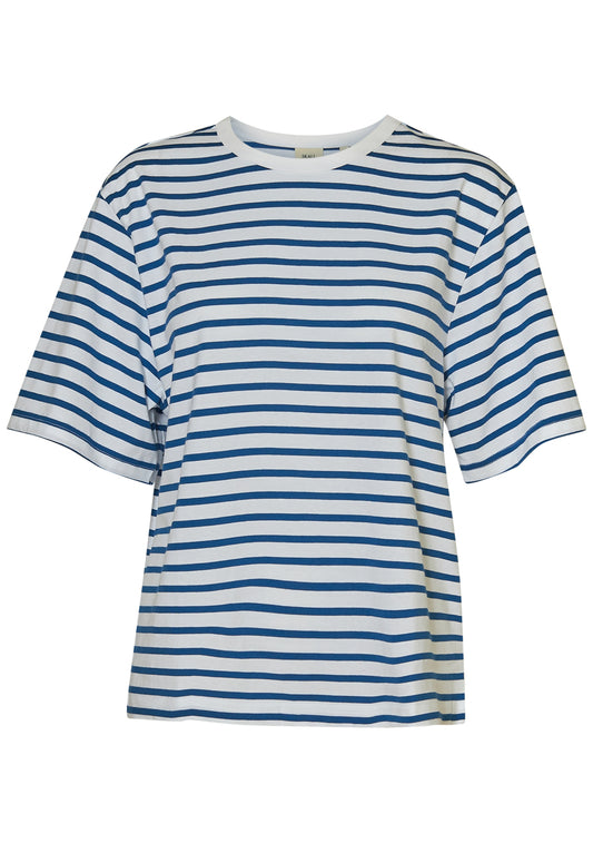 Boyfriend Tee Blue/White Stripe