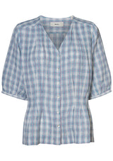 Elvira Blouse Purple/Blue Check