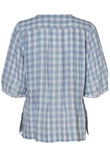 Elvira Blouse Purple/Blue Check