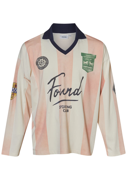 Striped Sport LS Jersey Cream & Light Pink