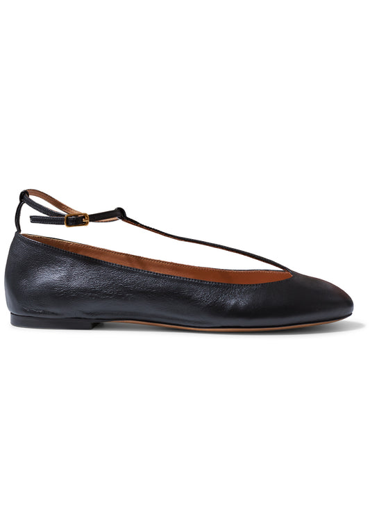 Calla T-Bar Ballet Flat Black