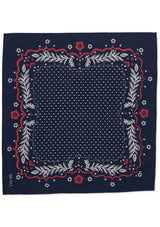 Juniper Big Scarf Navy/Red/Ecru