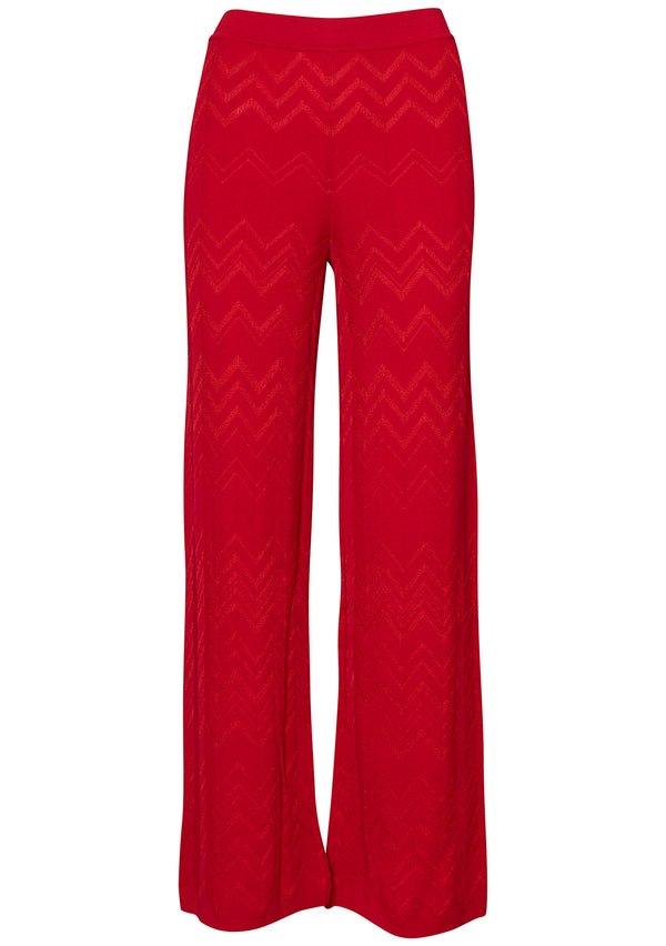 Red Wide Trousers