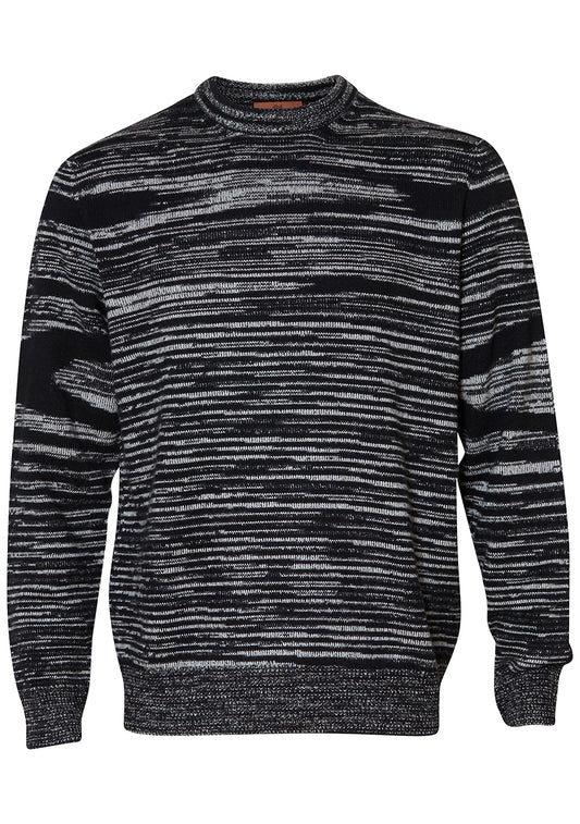 Black White Crewneck Sweater