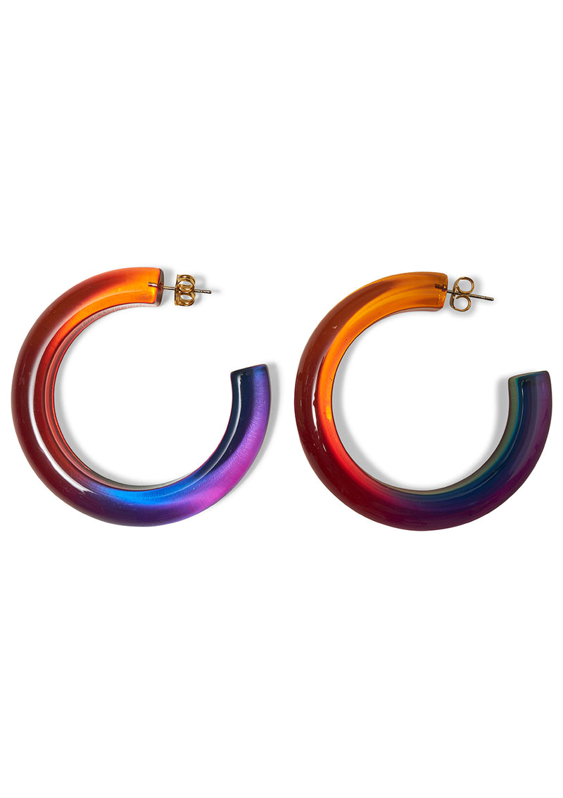 Hones Hoop Rainbow Earrings