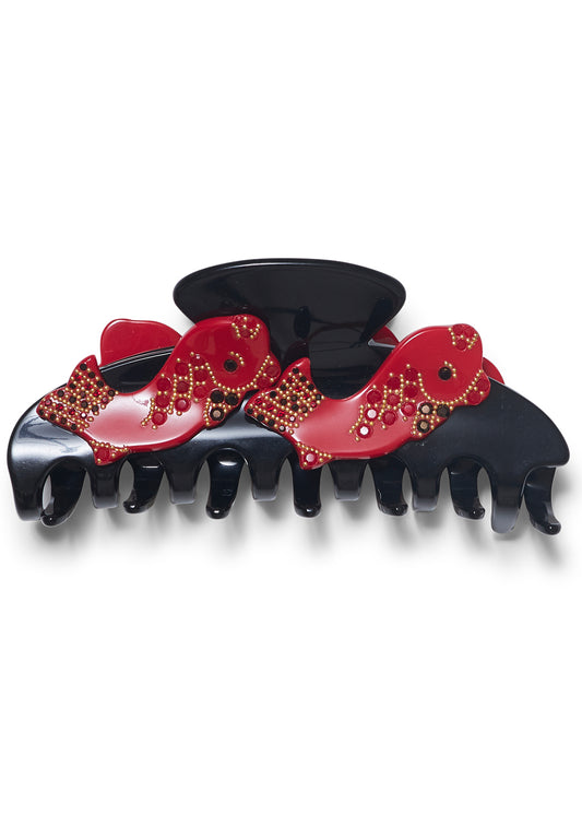 Large Black Fish Hair Clip