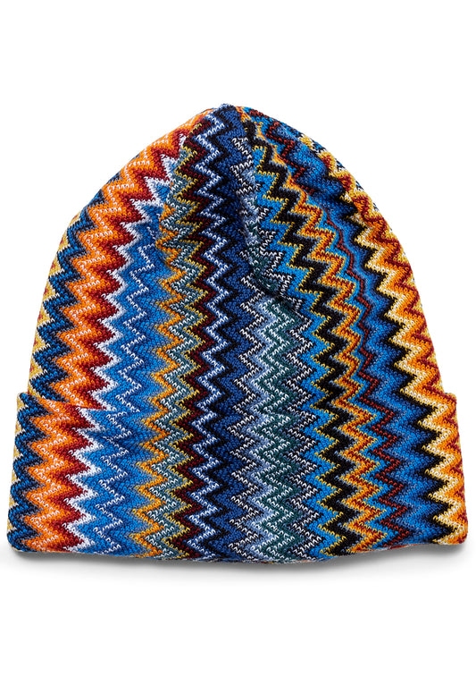 Chevron Wool Beanie Yellow Multicolour