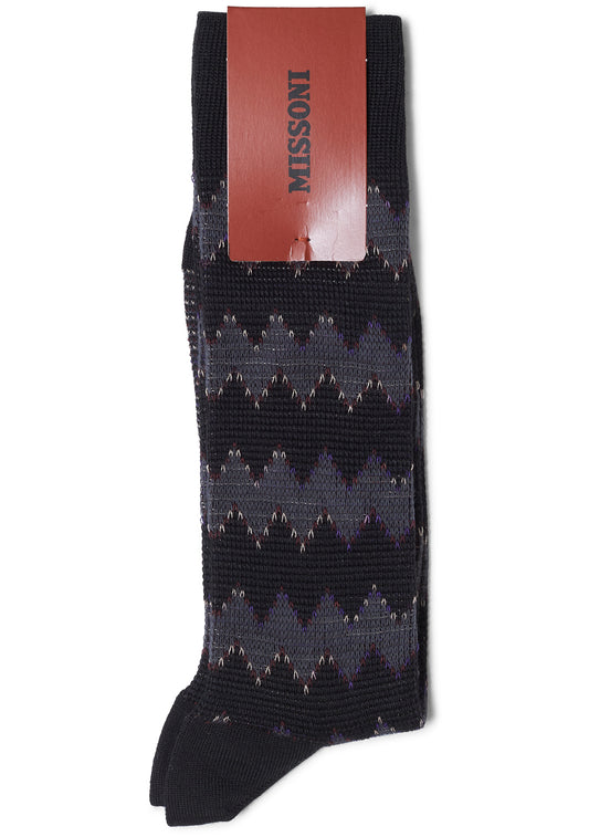 Chevron Socks Black & Graphite