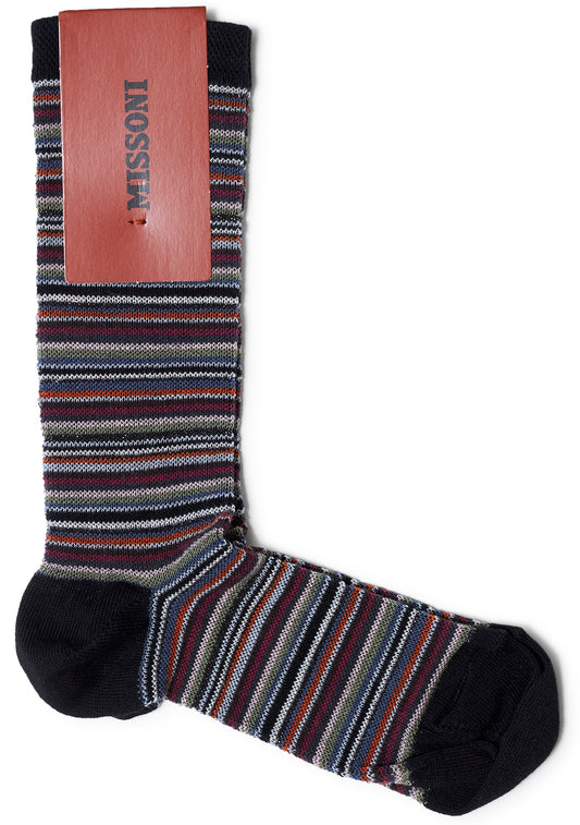Metallic Socks Dusty Stripe