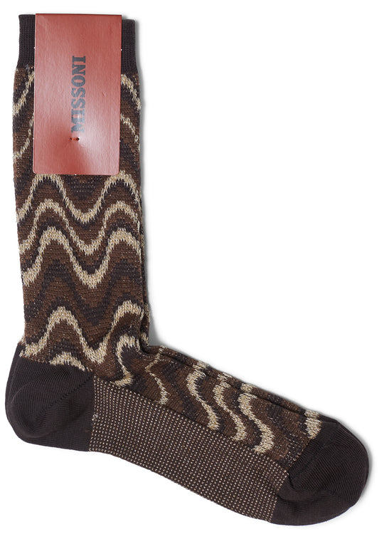 Metallic Socks Cocoa Swirl