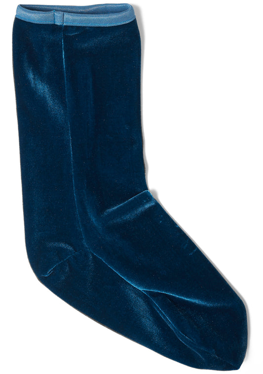 Velvet Ankle Socks Aqua