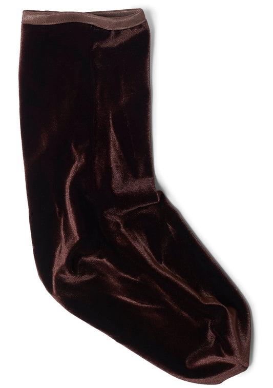 Velvet Ankle Socks Nut