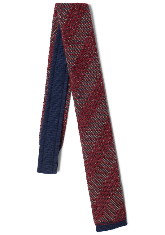 Wool Silk Tie Bordeaux