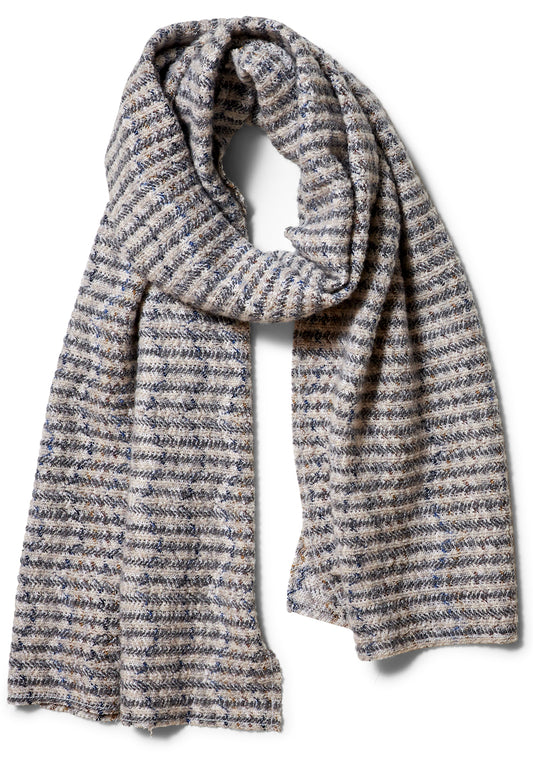 Chevron Scarf Oat & Grey