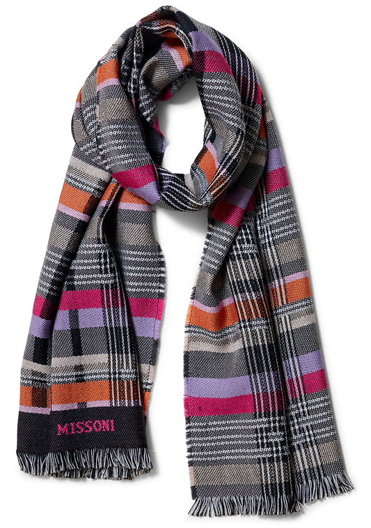 Check Scarf Lavender & Pink