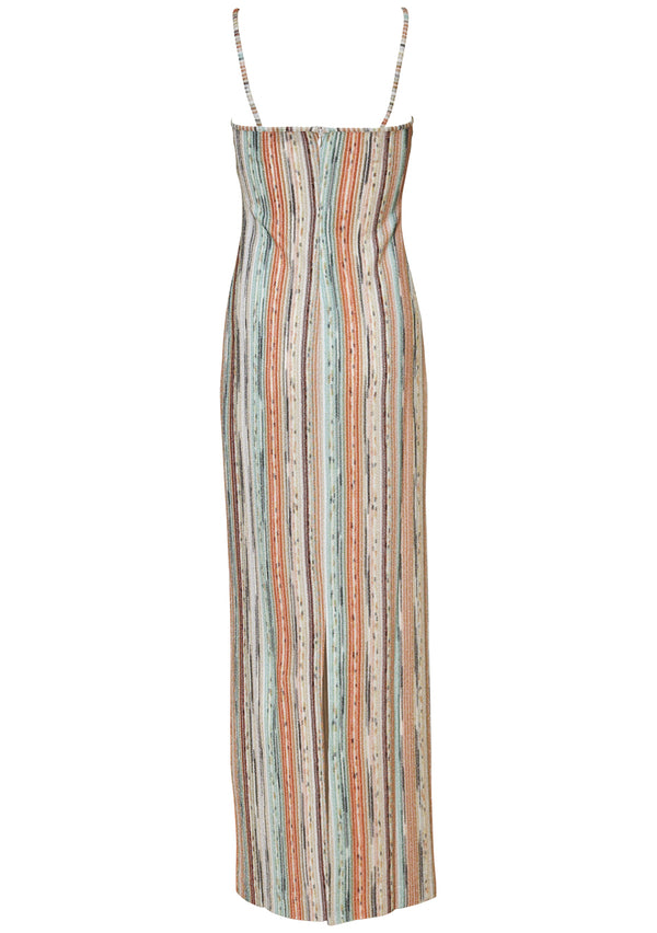 Lamé Multicolour Maxi Slip Dress