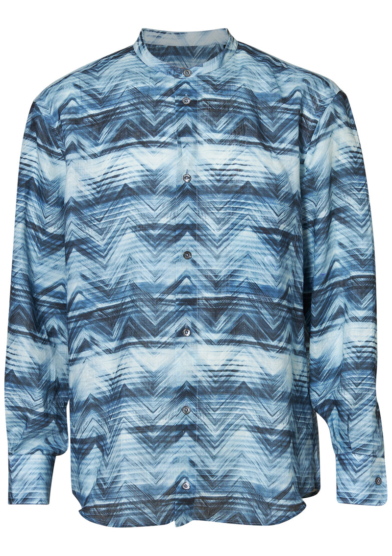 Blue Chevron Gradient Shirt