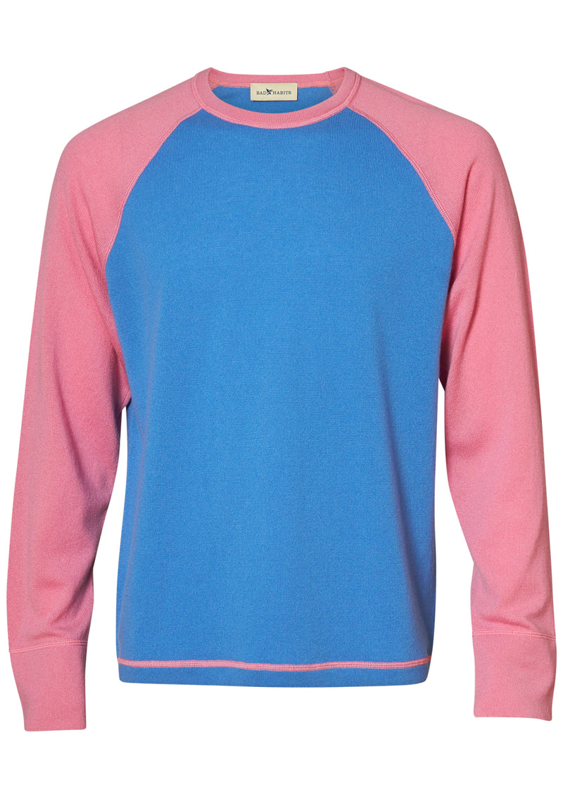 Blue & Pink Rugby Cashmere Sweater