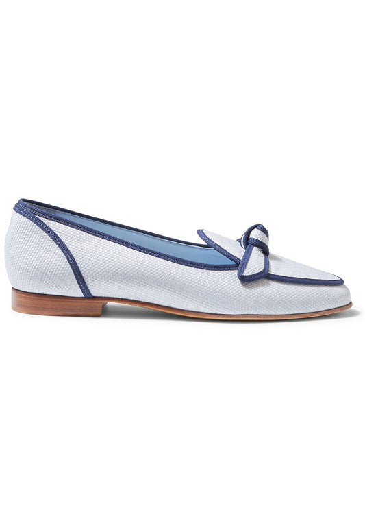 Grossgrain Raffia Loafer Serene Blue/Oceana