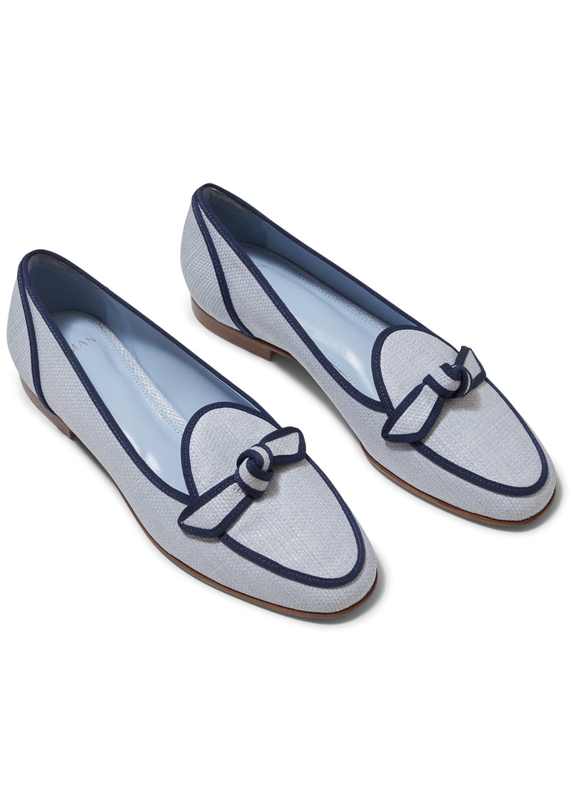 Grossgrain Raffia Loafer Serene Blue/Oceana