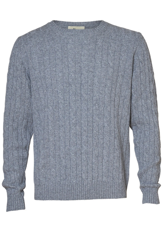Grey Flannel Cashmere Cable-knit Sweater Men
