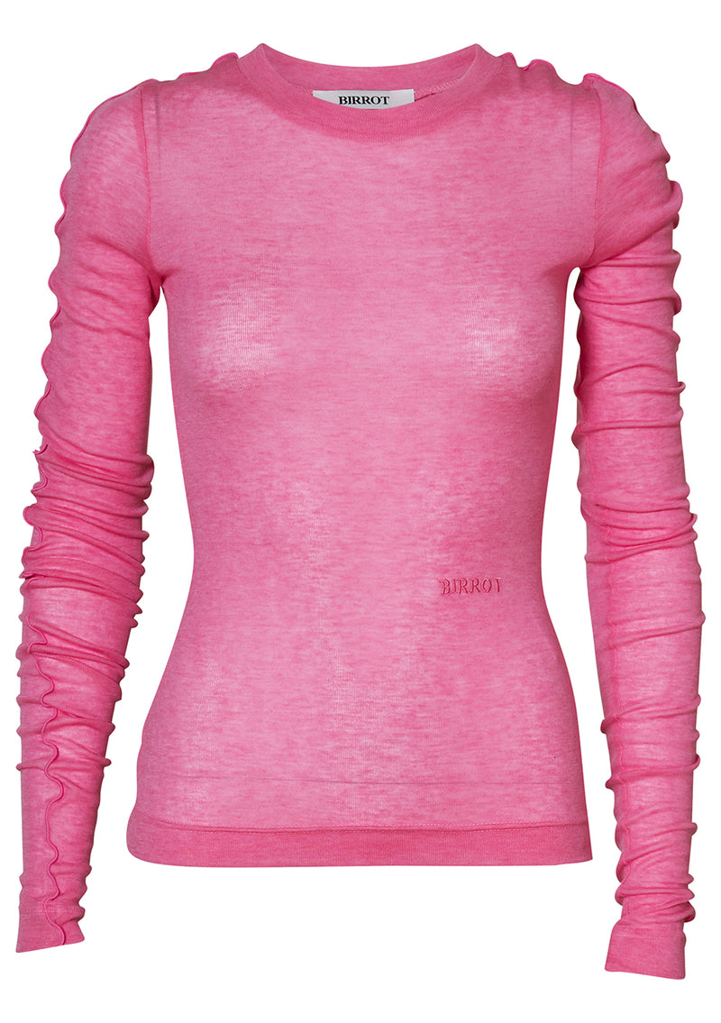 Wool Tencel Top Pink