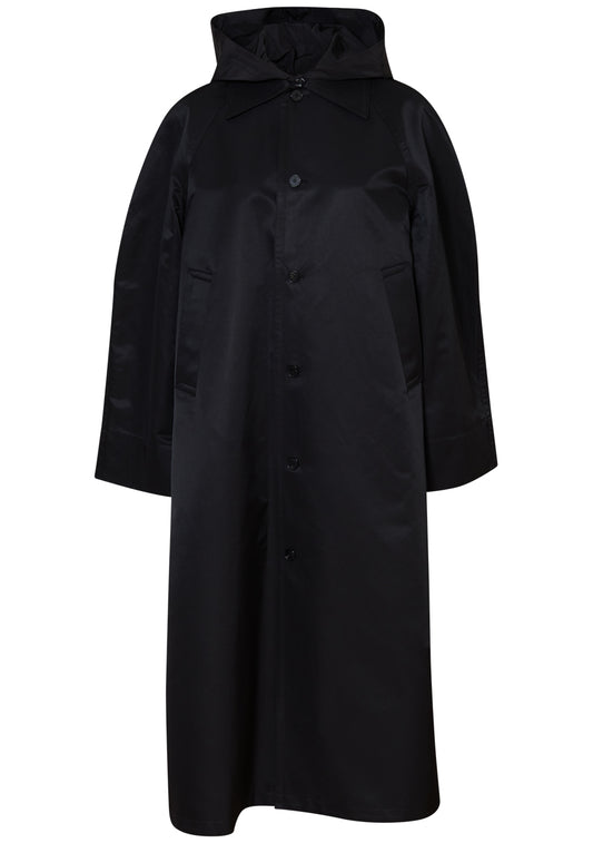 Oversized Trench Coat Black