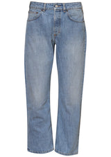 Sisli Cropped Jeans Light Blue Righe