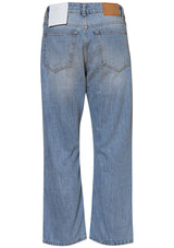 Sisli Cropped Jeans Light Blue Righe