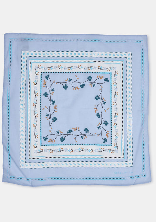 Floral Scarf Aqua