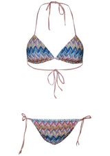 Metallic Triangle Chevron Bikini Multicolour