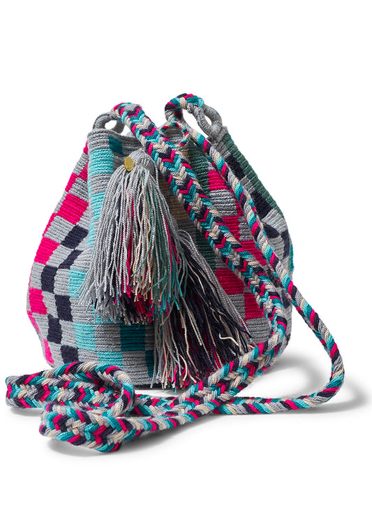 Dionisio Crossbody Bag Turquoise & Fuchsia