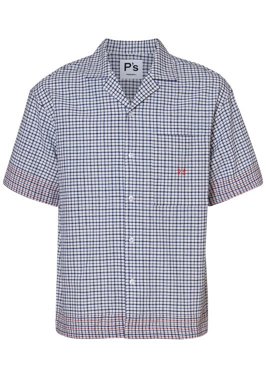 Rangi Over P's Check Washed Short Sleeve Shirt