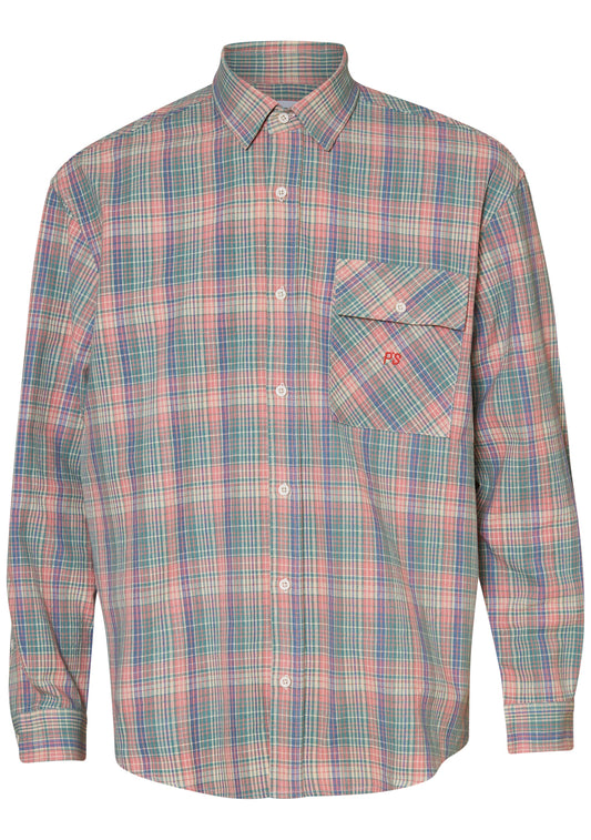 Kith P's Handloom Check Washed Shirt Pink / Green