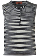 Space Dyed Vest Black/White