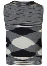 Space Dyed Vest Black/White