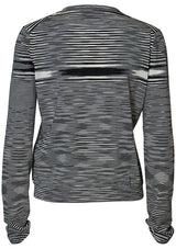 Space Dyed Cardigan Black/White